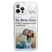 The B*Tches Times - Friendship Gifts - Custom Photo Collage - Personalized Photo Clear Phone Case