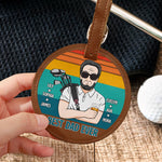 The Best Dad Ever - Personalized Leather Golf Bag Tag