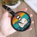 The Best Dad Ever - Personalized Leather Golf Bag Tag