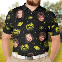 The Best Dad In The Galaxy - Personalized Photo Polo Shirt