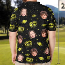 The Best Dad In The Galaxy - Personalized Photo Polo Shirt