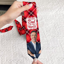 The Best Dad In The World - Custom Photo Tie