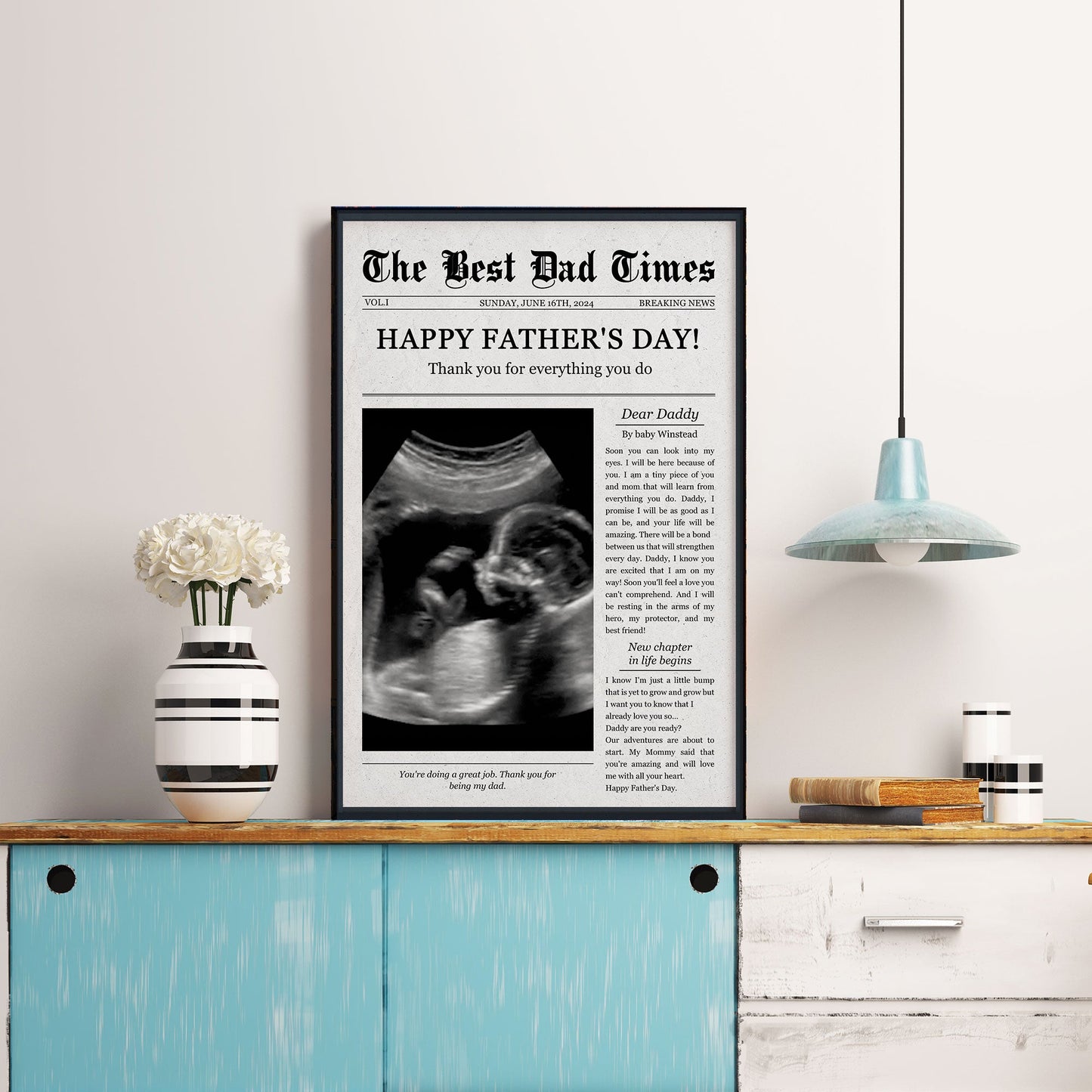 The Best Dad Times Father's Day Gift - Personalized Photo Poster