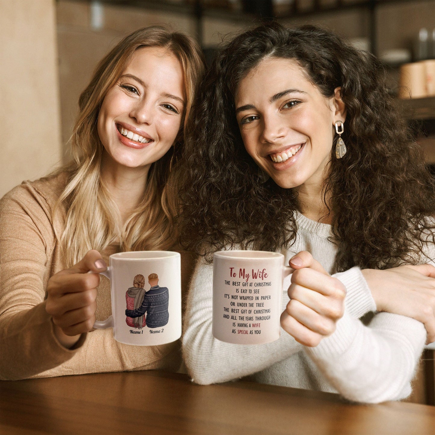 The Best Gift At Christmas Is Easy To See - Personalized Mug - Anniversary Gift For Wife, Wifey