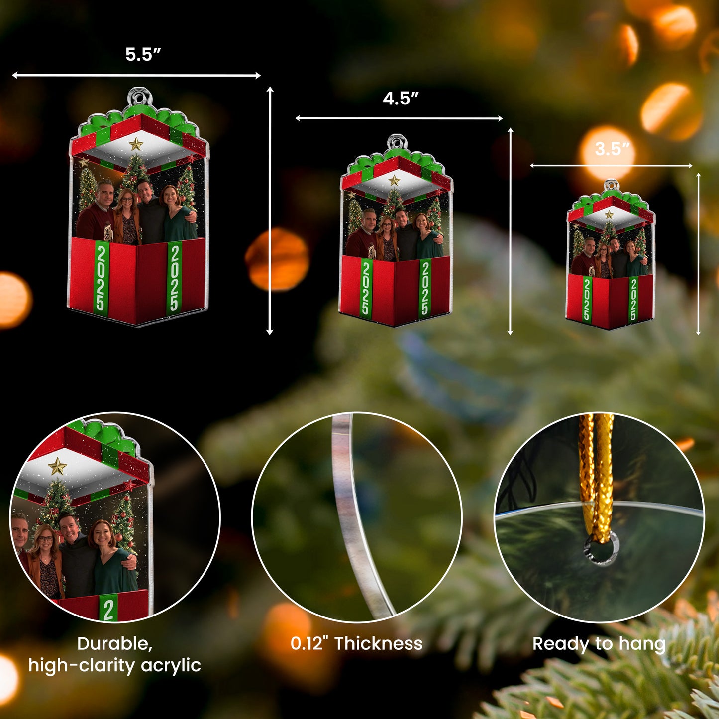 The Best Gift Ever - Personalized Acrylic Photo Ornament