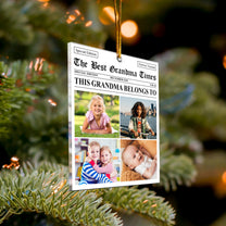The Best Grandma Times - Personalized Acrylic Photo Ornament