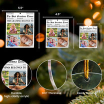 The Best Grandma Times - Personalized Acrylic Photo Ornament