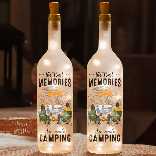 The Best Memories Are Made Camping - Personalized Bottle Lamp