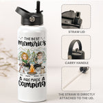 The Best Memories Are Made Camping - Personalized Stainless Steel Water Bottle