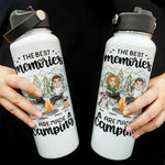 The Best Memories Are Made Camping - Personalized Stainless Steel Water Bottle