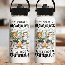 The Best Memories Are Made Camping - Personalized Stainless Steel Water Bottle