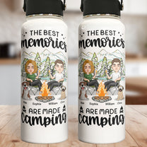 The Best Memories Are Made Camping - Personalized Stainless Steel Water Bottle