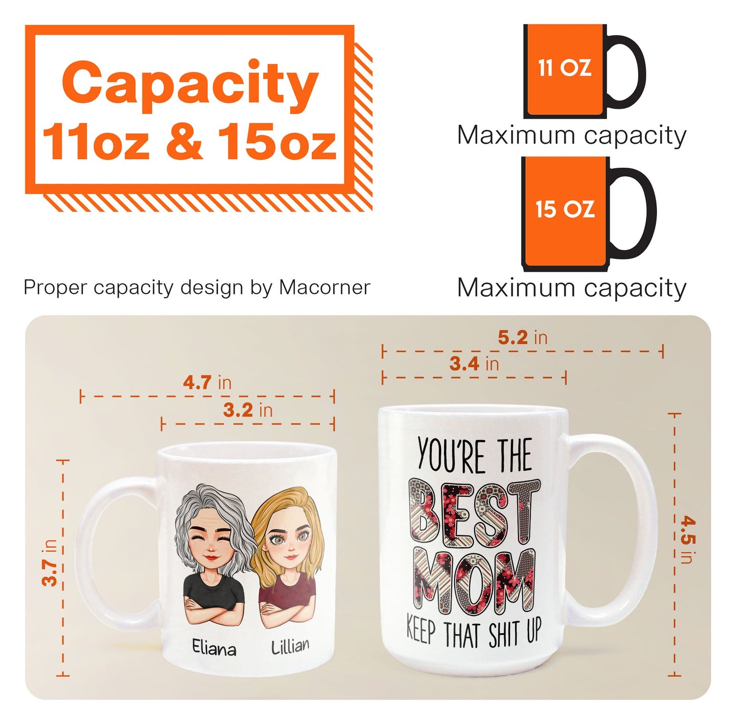 The Best Mom - Personalized Mug