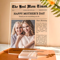 The Best Mom Times - Personalized Acrylic Photo Plaque