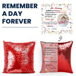 The Best Mommy Belongs To Me First Mom New Mom Gift - Custom Photo Sequin Pillow