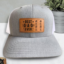 The Best Step Dad Ever - Personalized Leather Patch Hat