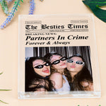 The Besties Times Partners In Crime For Besties - Personalized Acrylic Photo Plaque