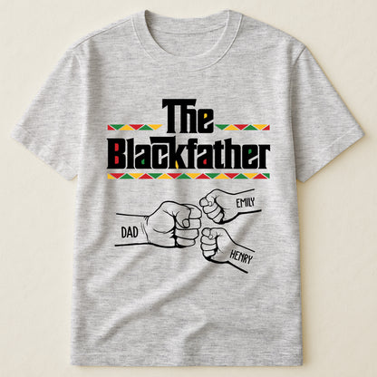 The Black Father Fist Bump Father's Day Gift For Dad, Husband - Personalized Shirt