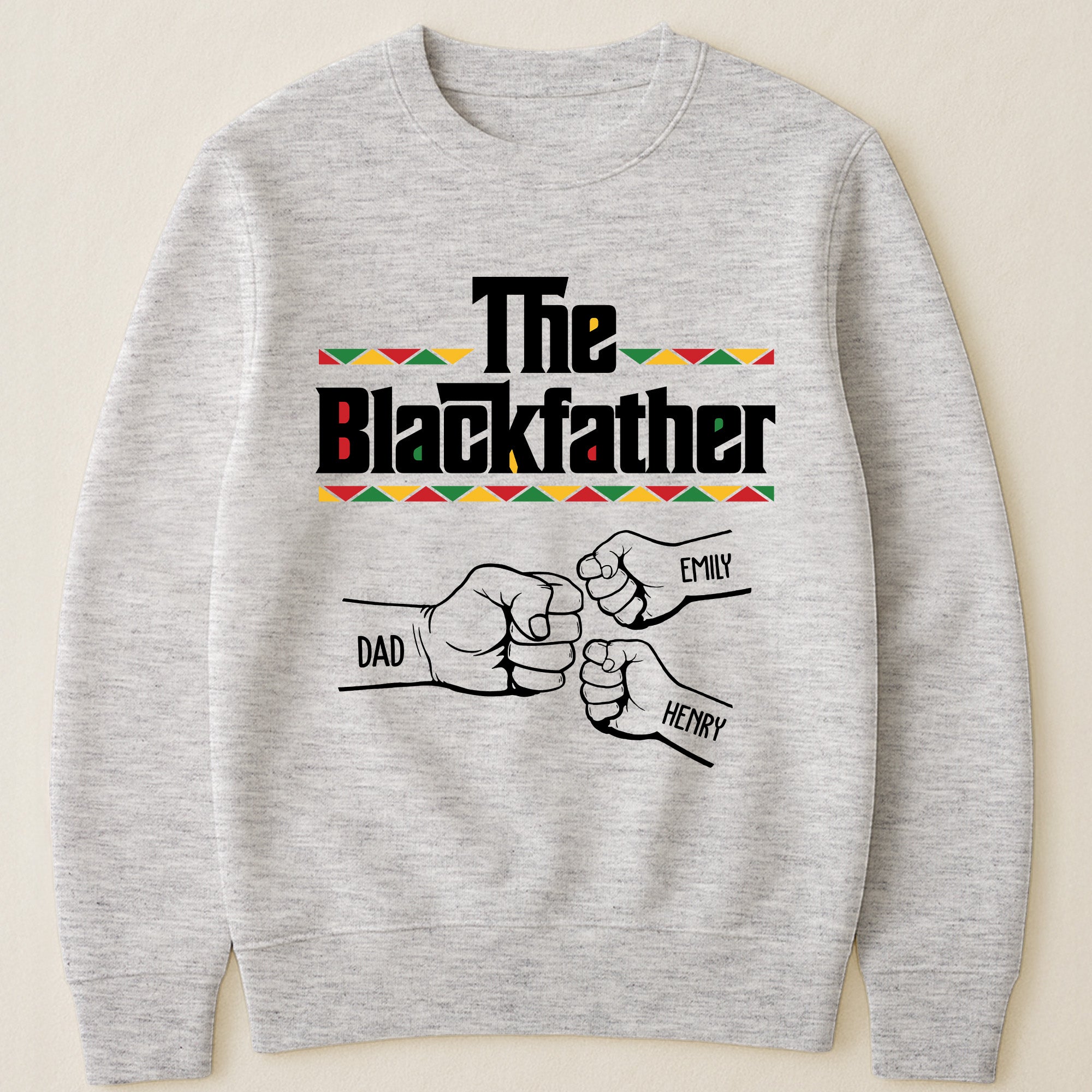 The Black Father Fist Bump Father's Day Gift For Dad, Husband - Personalized Shirt