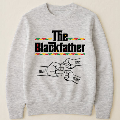 The Black Father Fist Bump Father's Day Gift For Dad, Husband - Personalized Shirt