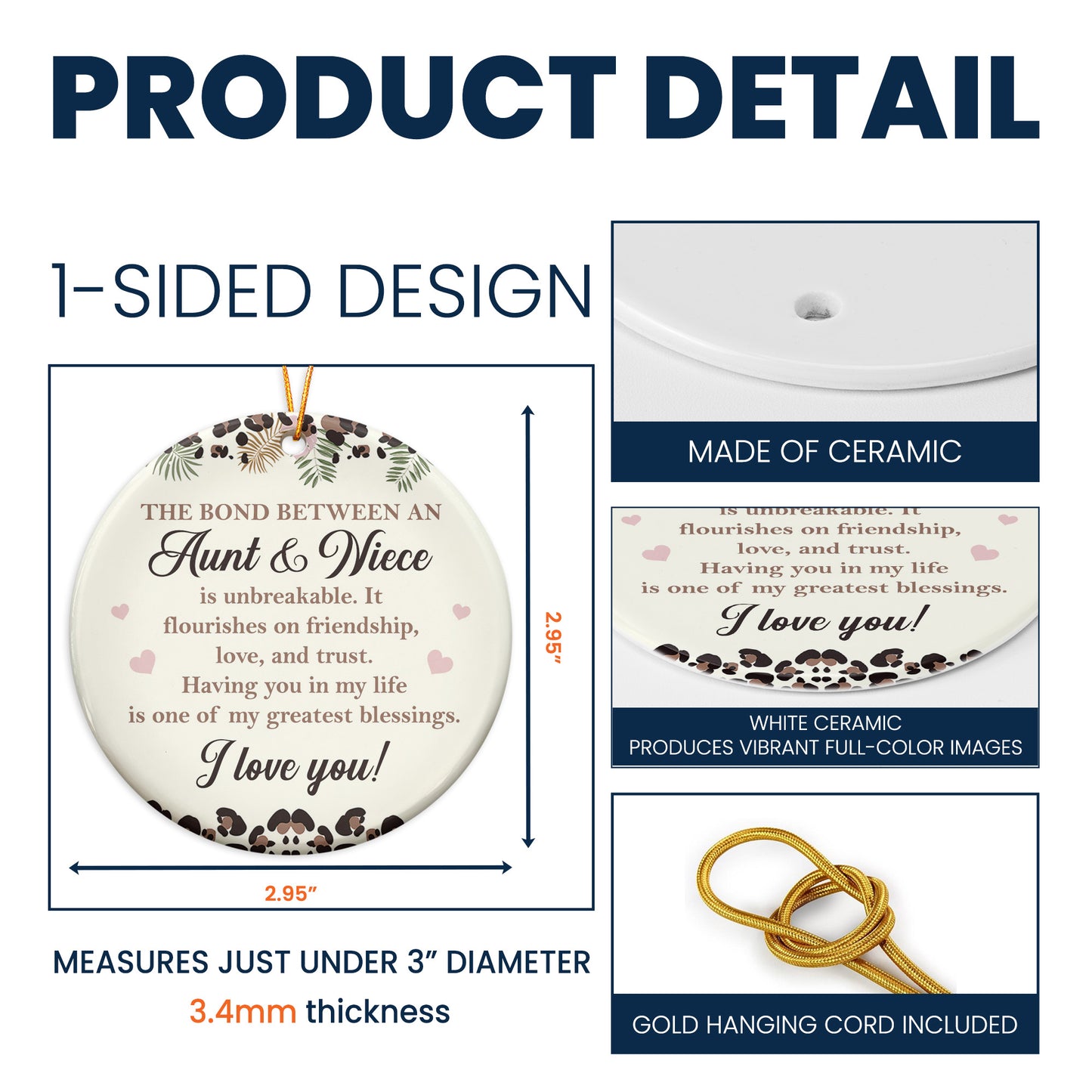 The Bond Between Family Friends Is Unbreakable - Ceramic Ornament