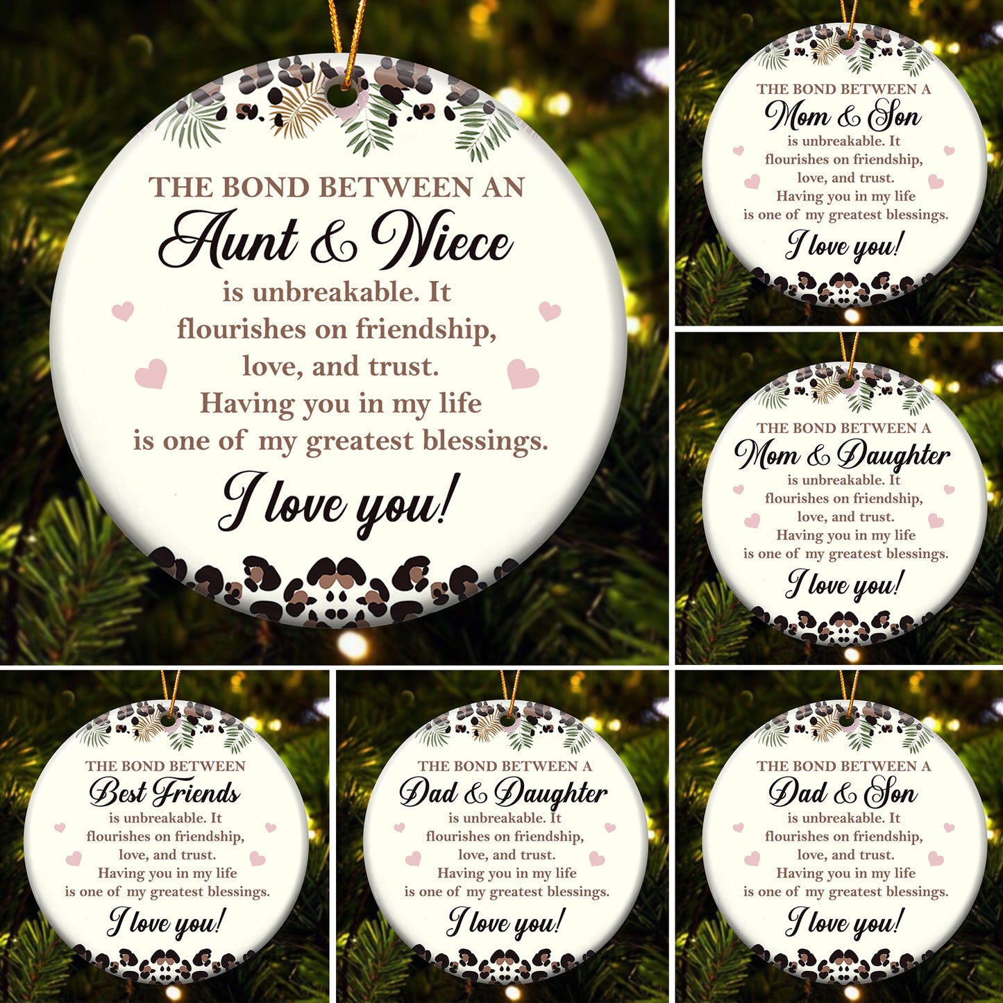 The Bond Between Family Friends Is Unbreakable - Ceramic Ornament