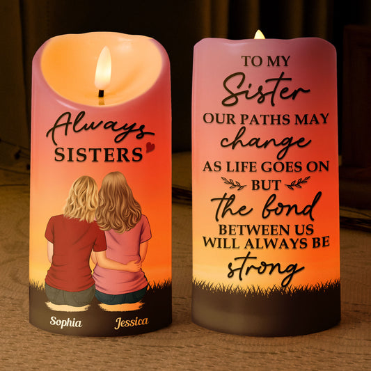 The Bond Between Us Will Always Be Strong - Personalized LED Candle