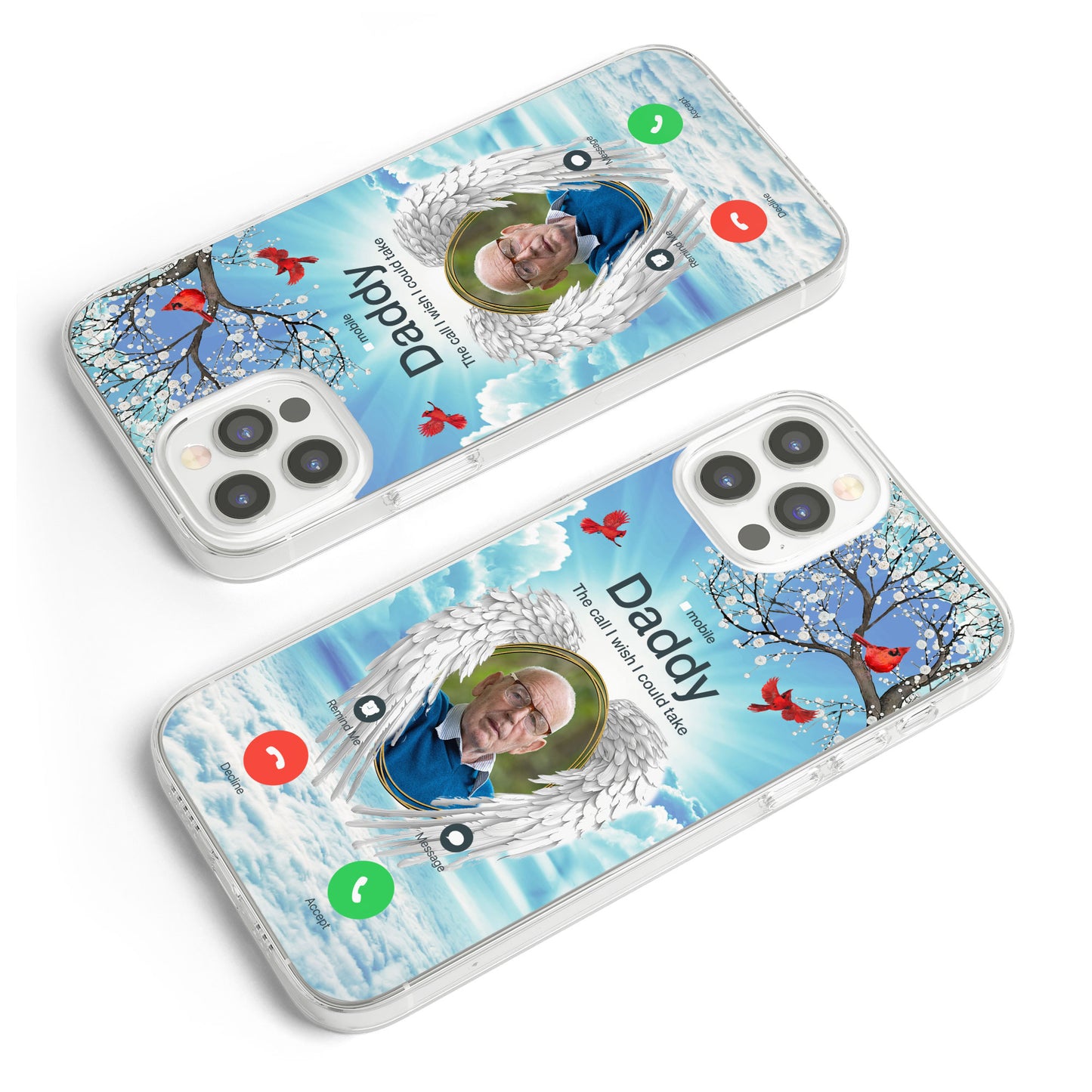 The Call I Wish I Could Take - Personalized Photo Clear Phone Case