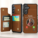 The Call I Wish I Could Take - Personalized Photo Leather Flip Wallet Phone Case