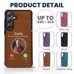 The Call I Wish I Could Take - Personalized Photo Leather Flip Wallet Phone Case