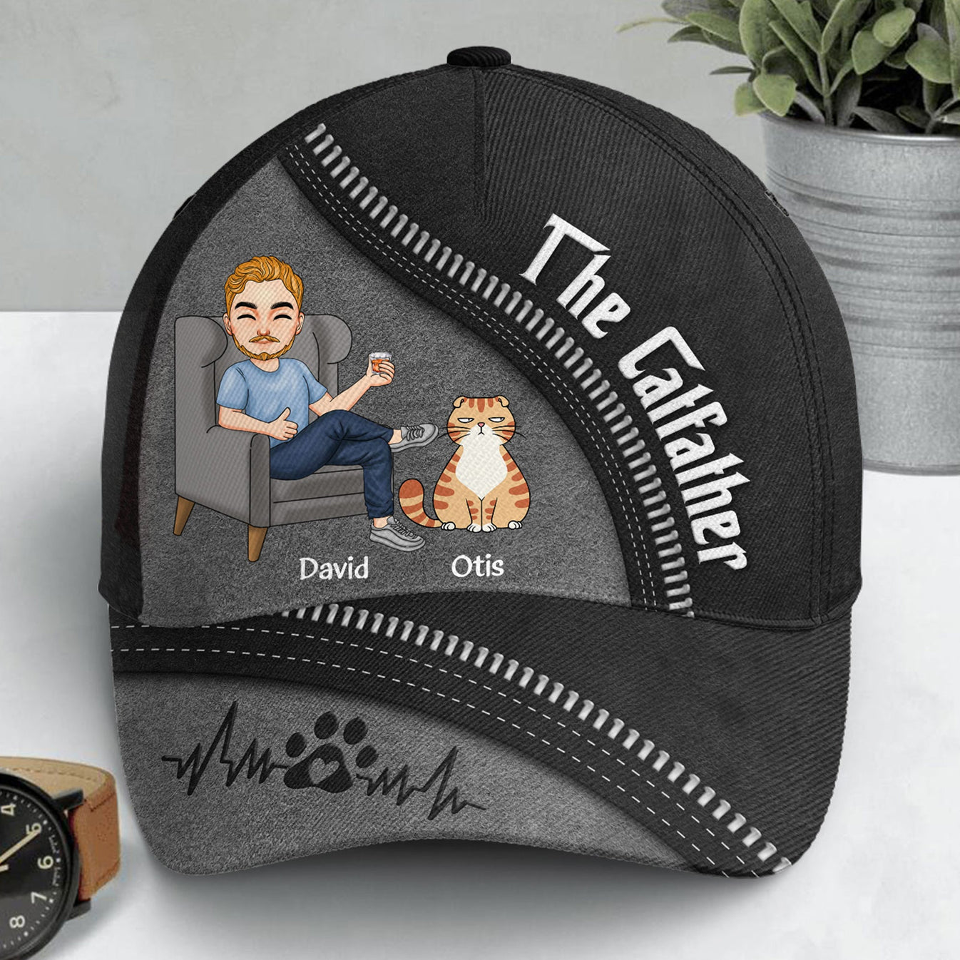 The Catfather - Personalized Classic Cap  Macorner