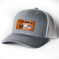 The Catfather - Personalized Leather Patch Hat