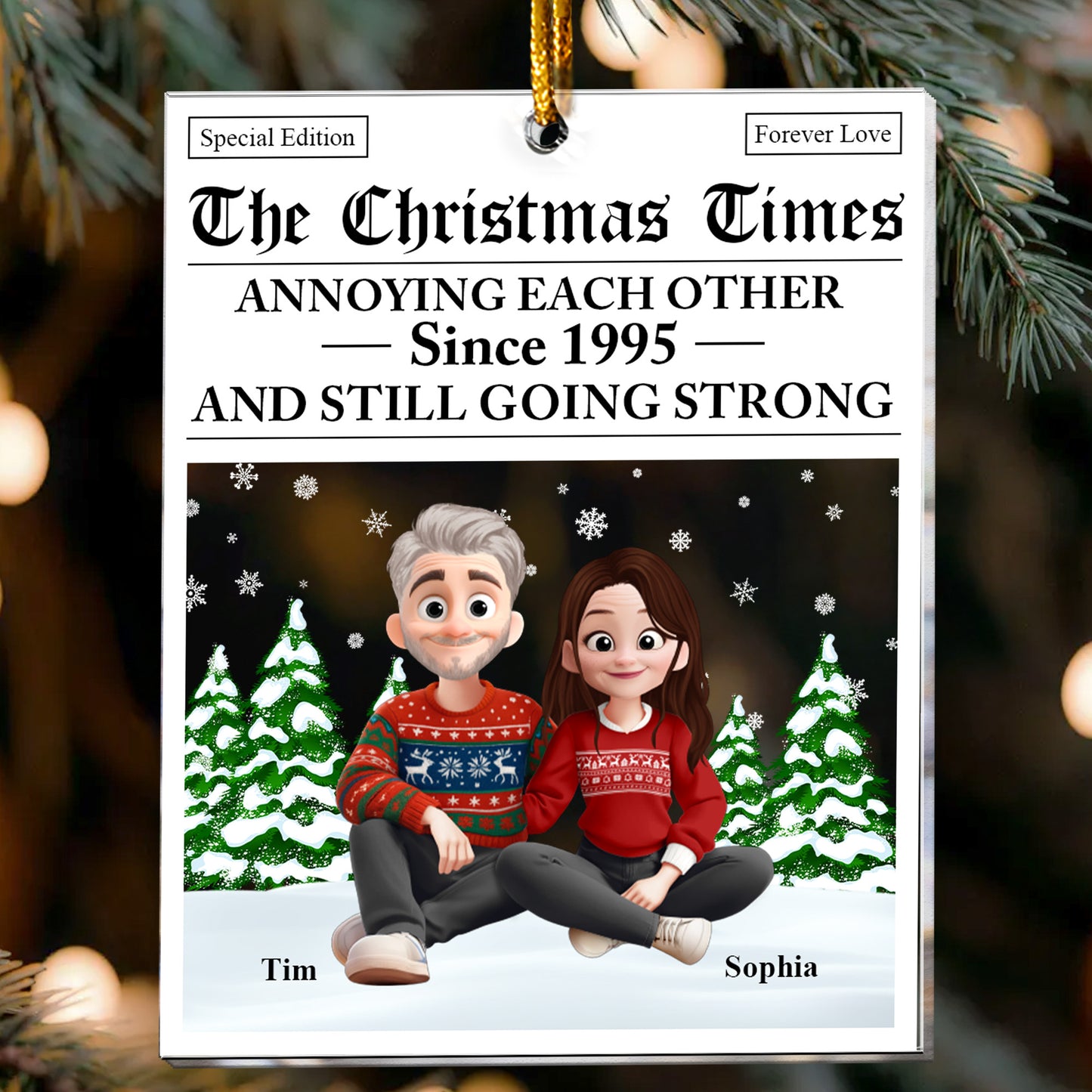 The Christmas Times Annoying Each Other Since - Personalized Acrylic Ornament