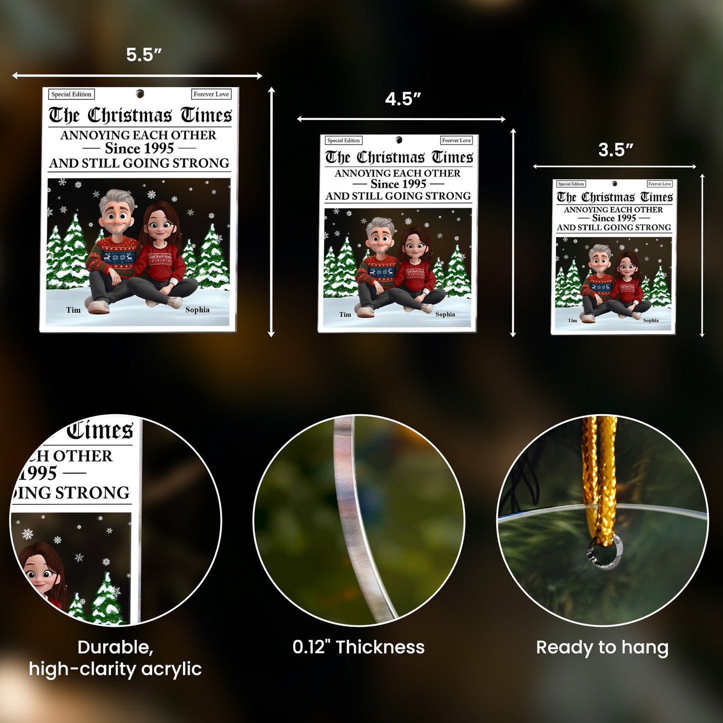 The Christmas Times Annoying Each Other Since - Personalized Acrylic Ornament