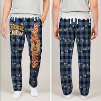 The Cookie Crew - Christmas Matching Outfits For Family, Custom Gingerbread Names - Personalized Lounge Pants