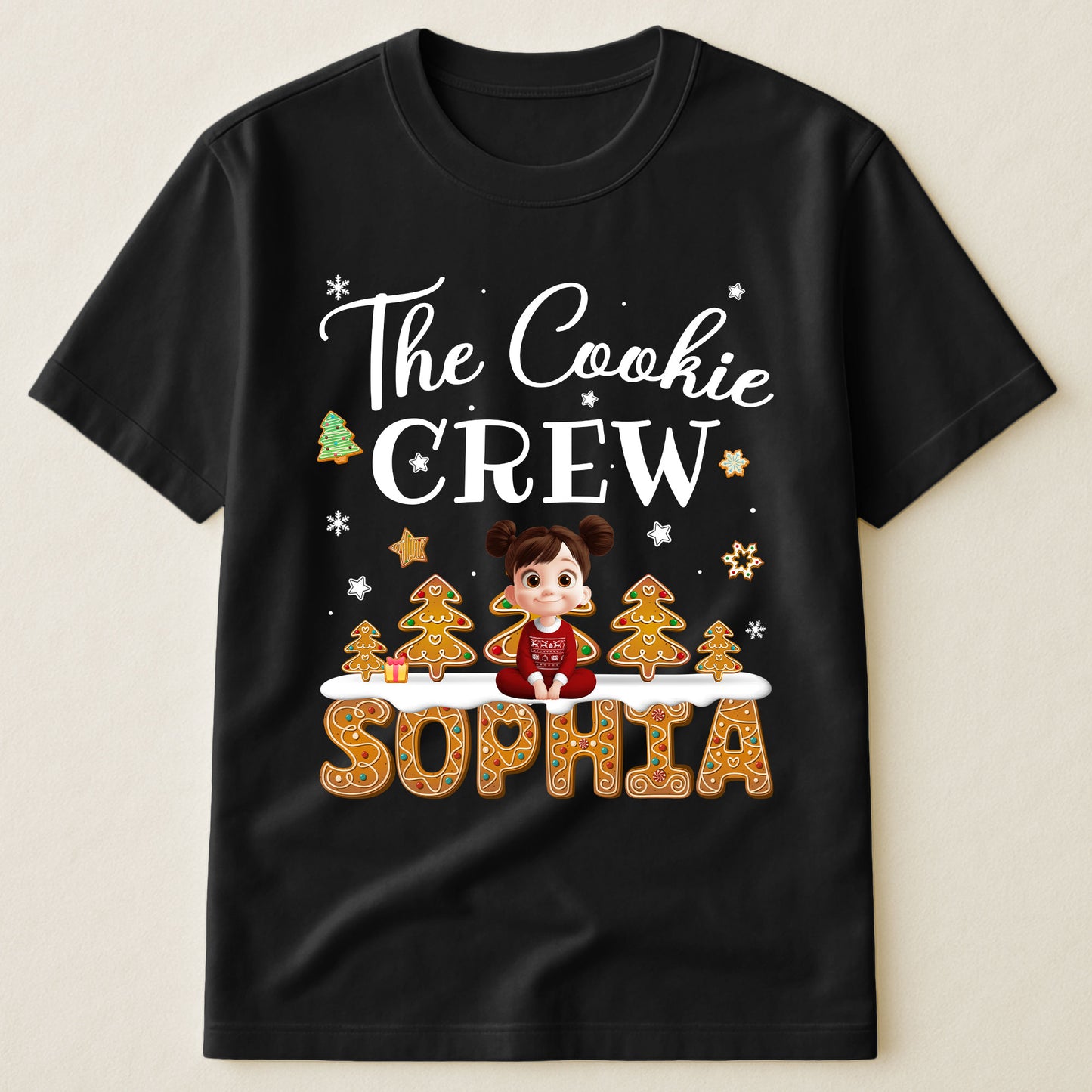 The Cookie Crew Matching Christmas Shirt For Family, Grandparents, Kids - Personalized Shirt
