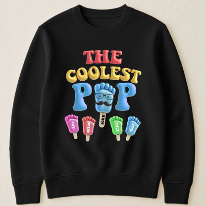 The Coolest Pop Footprint Custom Name - Personalized Shirt