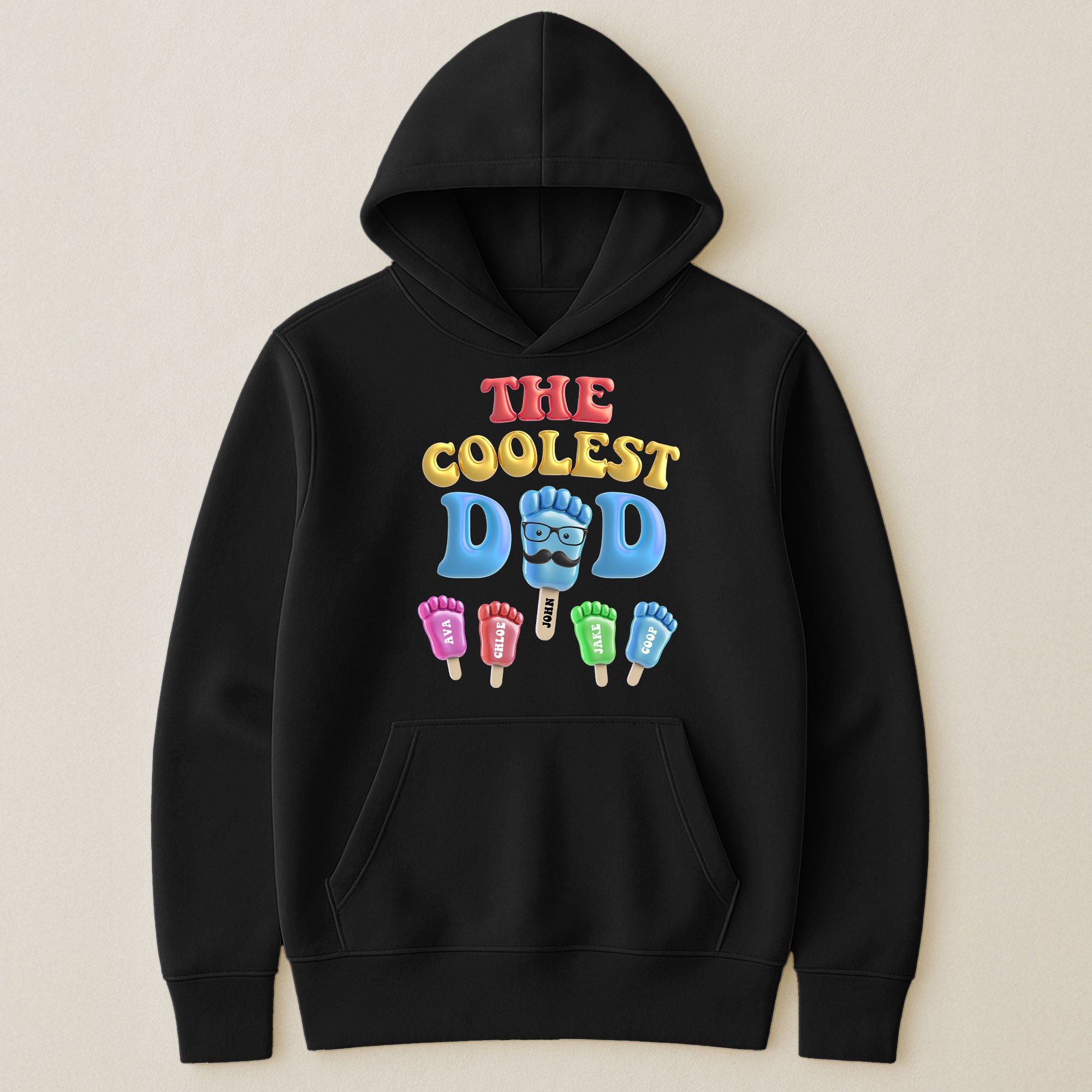 The Coolest Pop Footprint Custom Name - Personalized Shirt