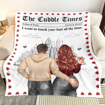 The Cuddle Times Naughty Couple - Personalized Blanket