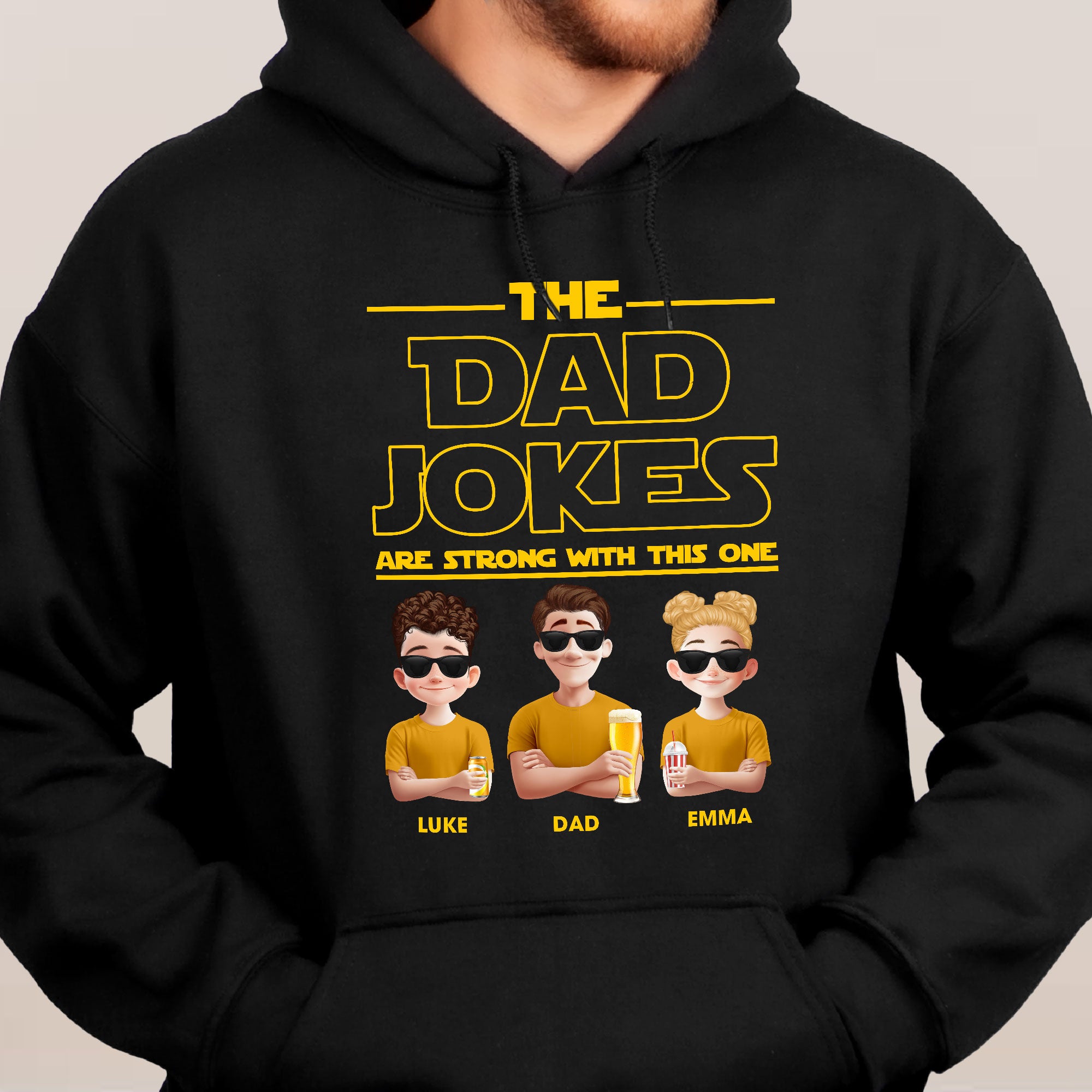 The Dad Jokes Are Strong With This One - Personalized Shirt