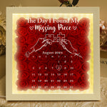The Day I Found My Missing Piece - Custom Date - Personalized Flower Shadow Box With LED Light