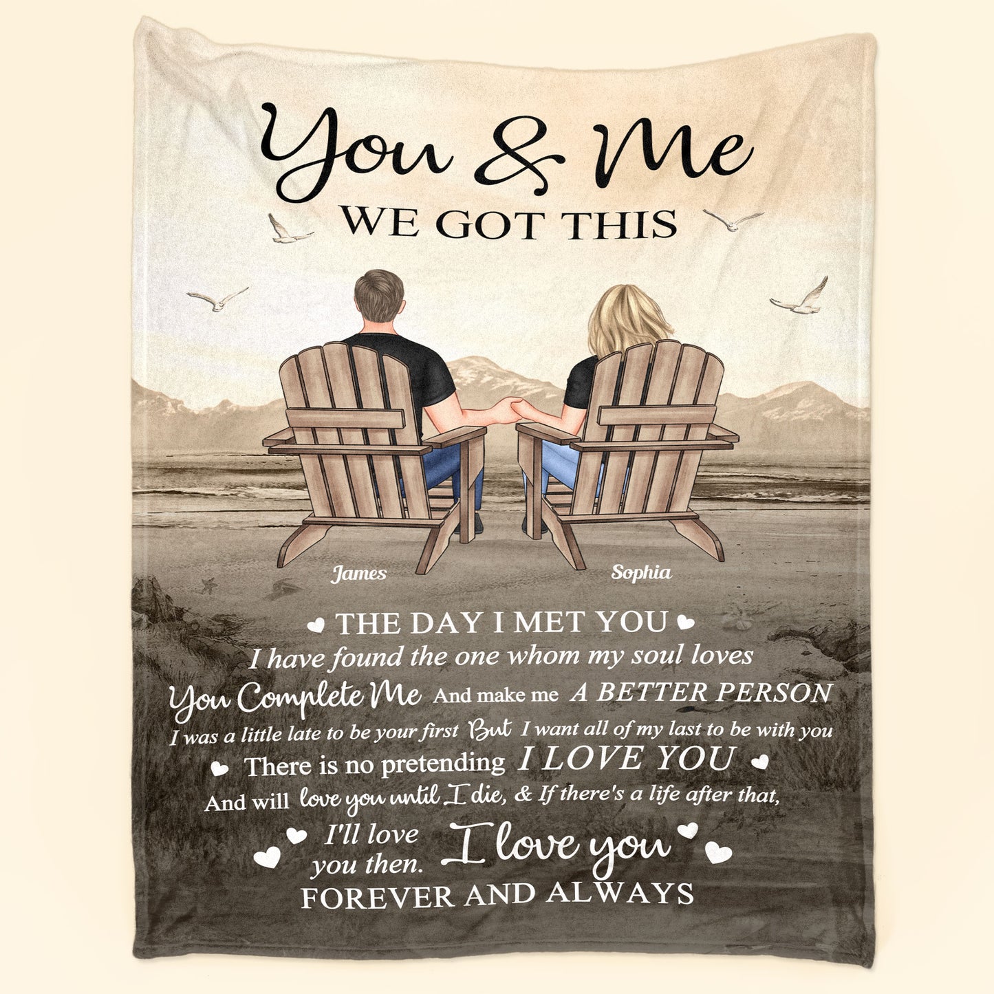 The Day I Met You Couples - Personalized Blanket