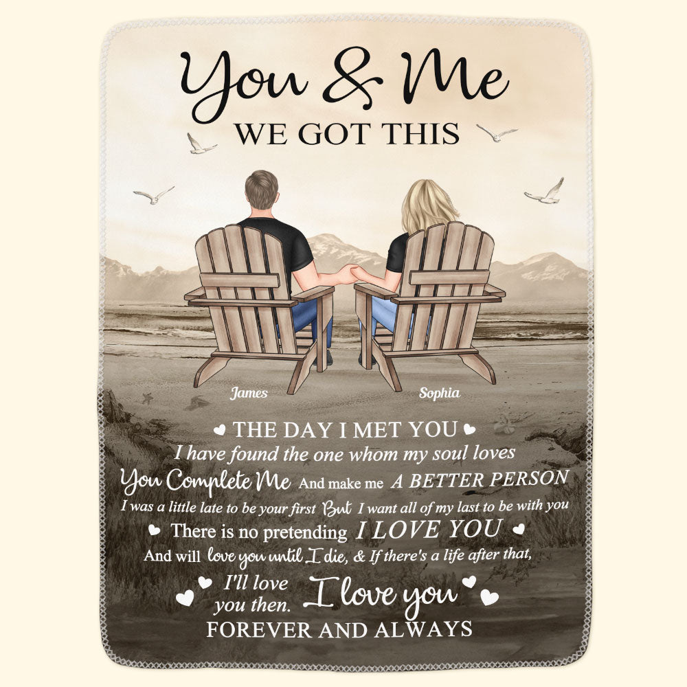 The Day I Met You Couples - Personalized Blanket