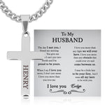 The Day I Met You I Found My Missing Piece - Personalized Cross Necklace With Card