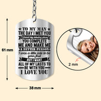 The Day I Met You I Found My Missing Piece - Personalized Photo Keychain