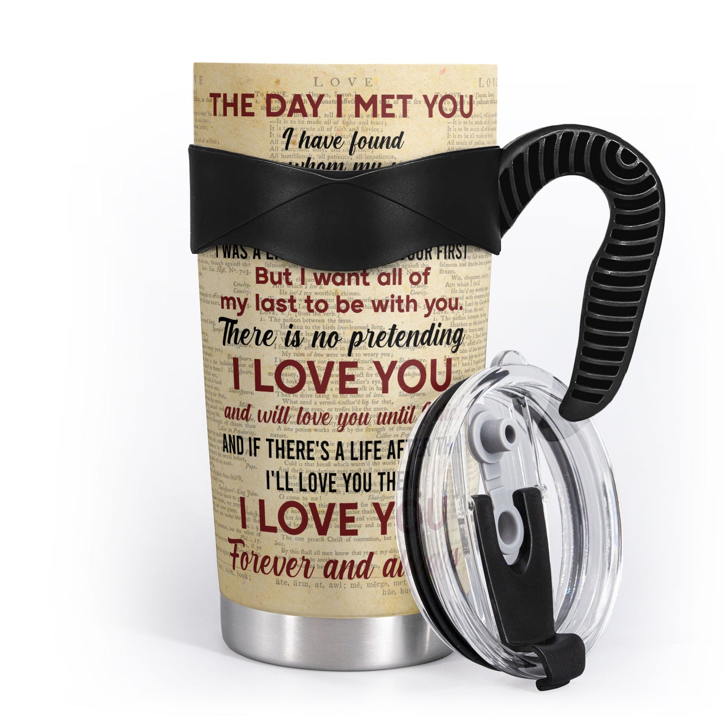 The Day I Met You - Personalized Tumbler Cup - Anniversary Gifts For Her, Him