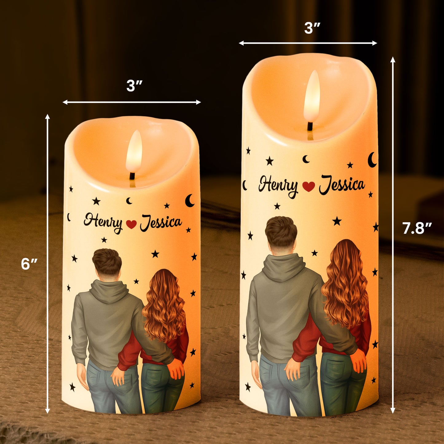 The Day I Met You, I Found My Missing Piece - Personalized LED Candle
