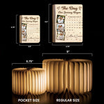 The Day Our Story Began Couple Anniversary Wedding Gift - Personalized Photo Book Lamp
