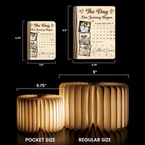 The Day Our Story Began Couple Anniversary Wedding Gift - Personalized Photo Book Lamp