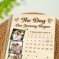 The Day Our Story Began Couple Anniversary Wedding Gift - Personalized Photo Book Lamp